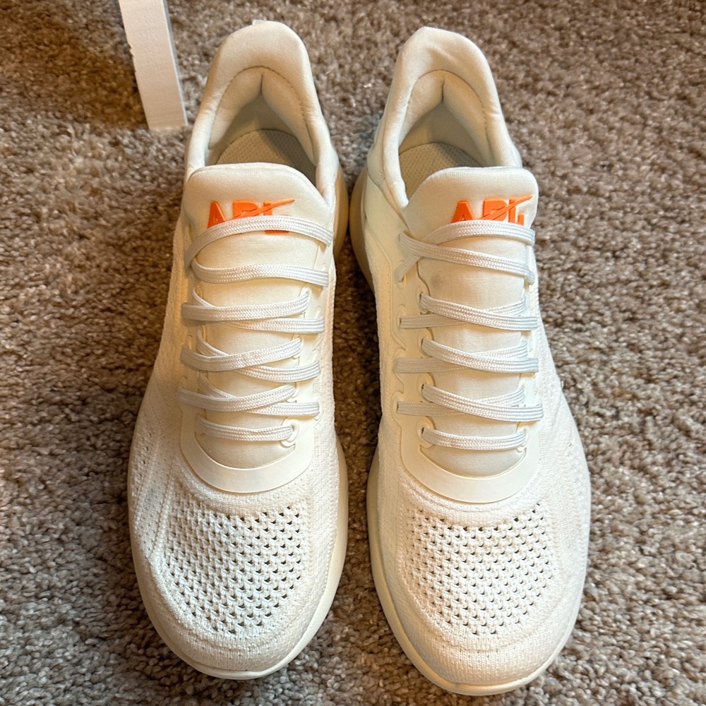 APL White Athletic Shoes with Orange Accents - Picture 2 of 5